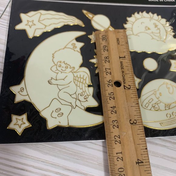 Ja-Ru 2005 Glow In The Dark Stickers 2 Sets Cherubs, Stars Moon Sun New - Picture 5 of 8